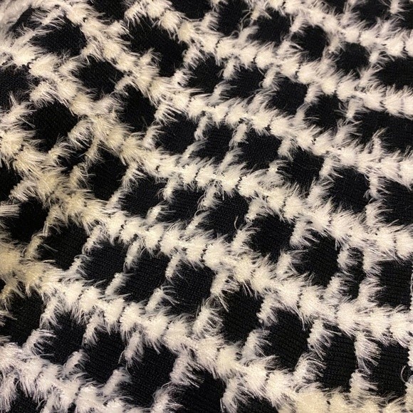 Olivia & Grace Fit and Flare Black and White Fuzzy Skirt - Picture 7 of 7